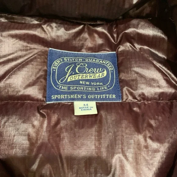 J Crew Jacket Mens Medium Dark Purple Puffer Insulated Coat Outerwear - Picture 8 of 16